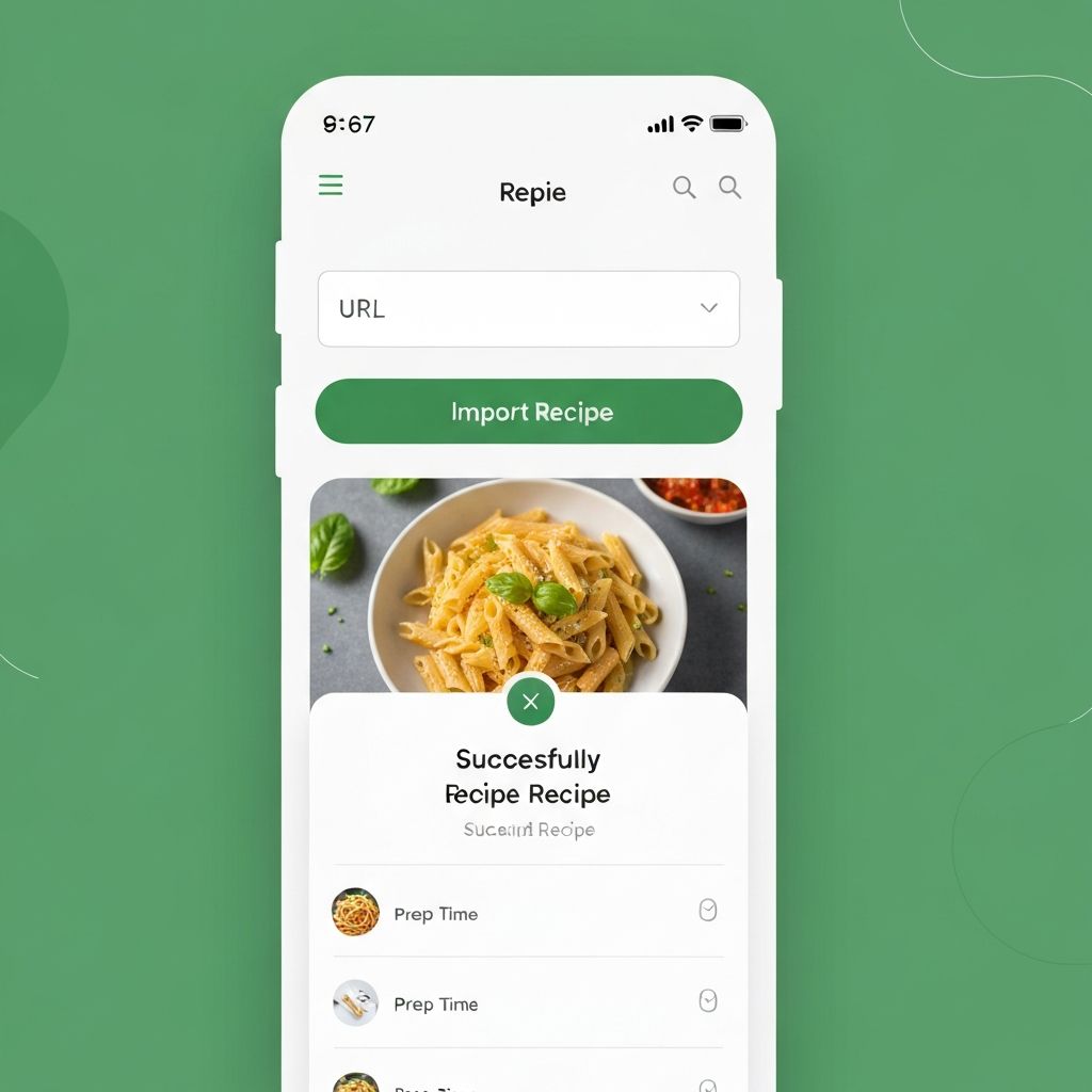 Recipe import feature screenshot